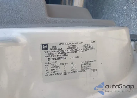 2008 Chevrolet Silverado 1500 Work Truck из США, поврежденный, VIN 1GCEC14X18Z323247